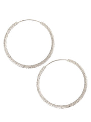 Creolen met Textuur Zilver - LEEF mode en accessoires