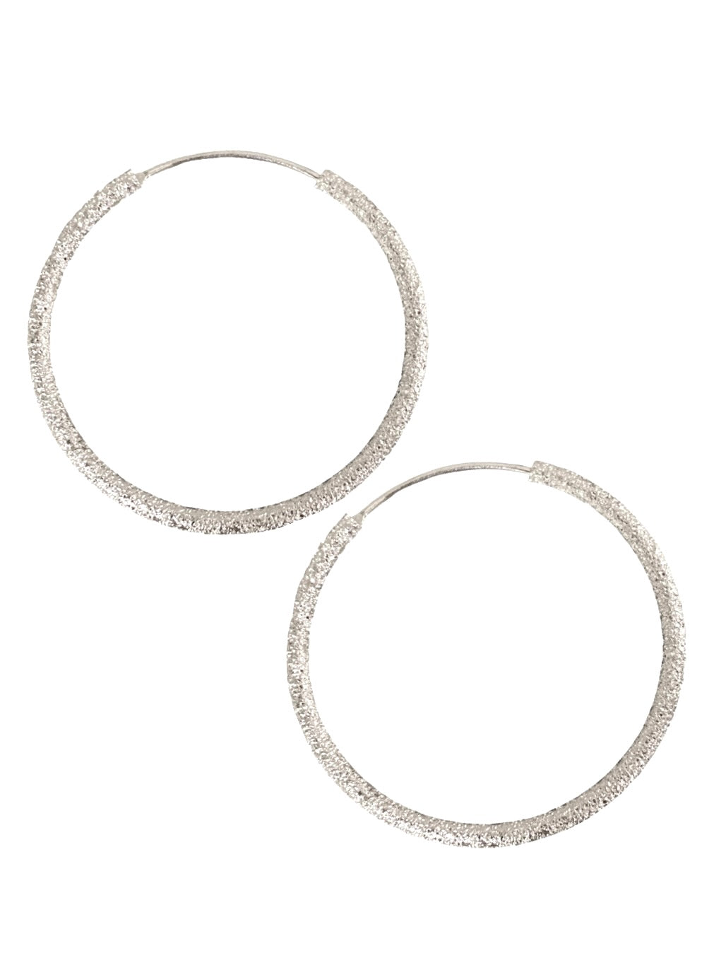 Creolen met Textuur Zilver - LEEF mode en accessoires