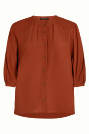Cybil Blouse Sista 554 Spicy Brown - LEEF mode en accessoires