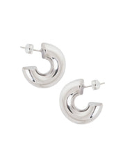 DIKKE OORRINGEN (2.4CM) / ZILVER Zilver - LEEF mode en accessoires