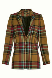Daisy Blazer Caroll Check 551 Golden Brown - LEEF mode en accessoires