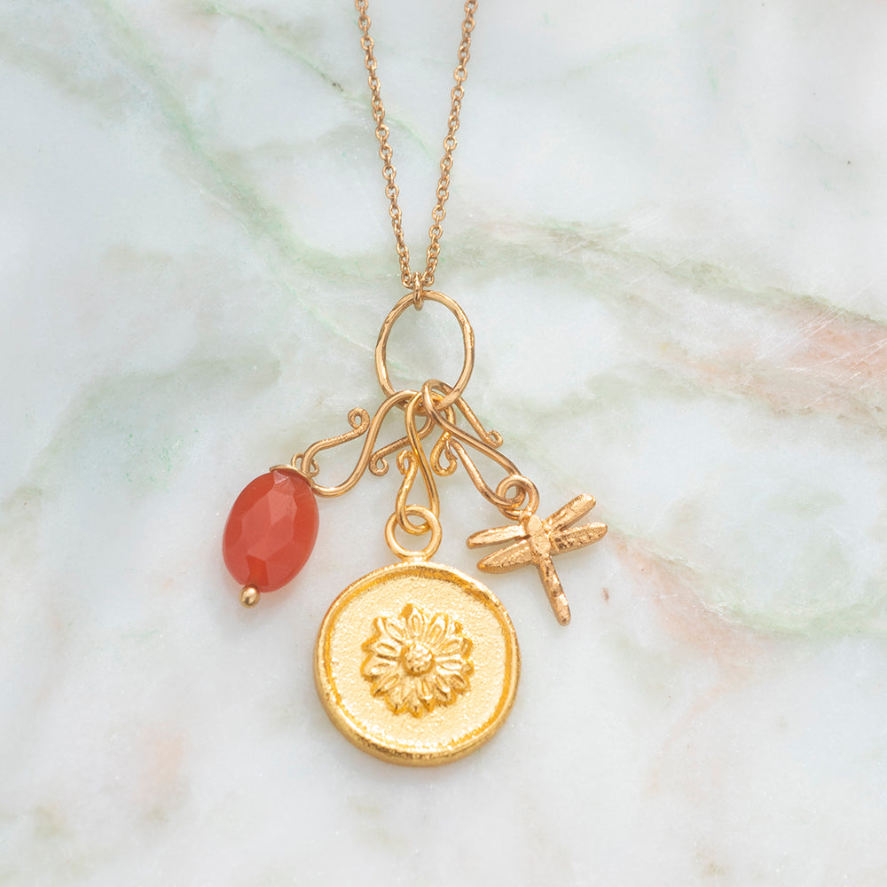 Daisy Vintage Coin Charm GP Gold - LEEF mode en accessoires