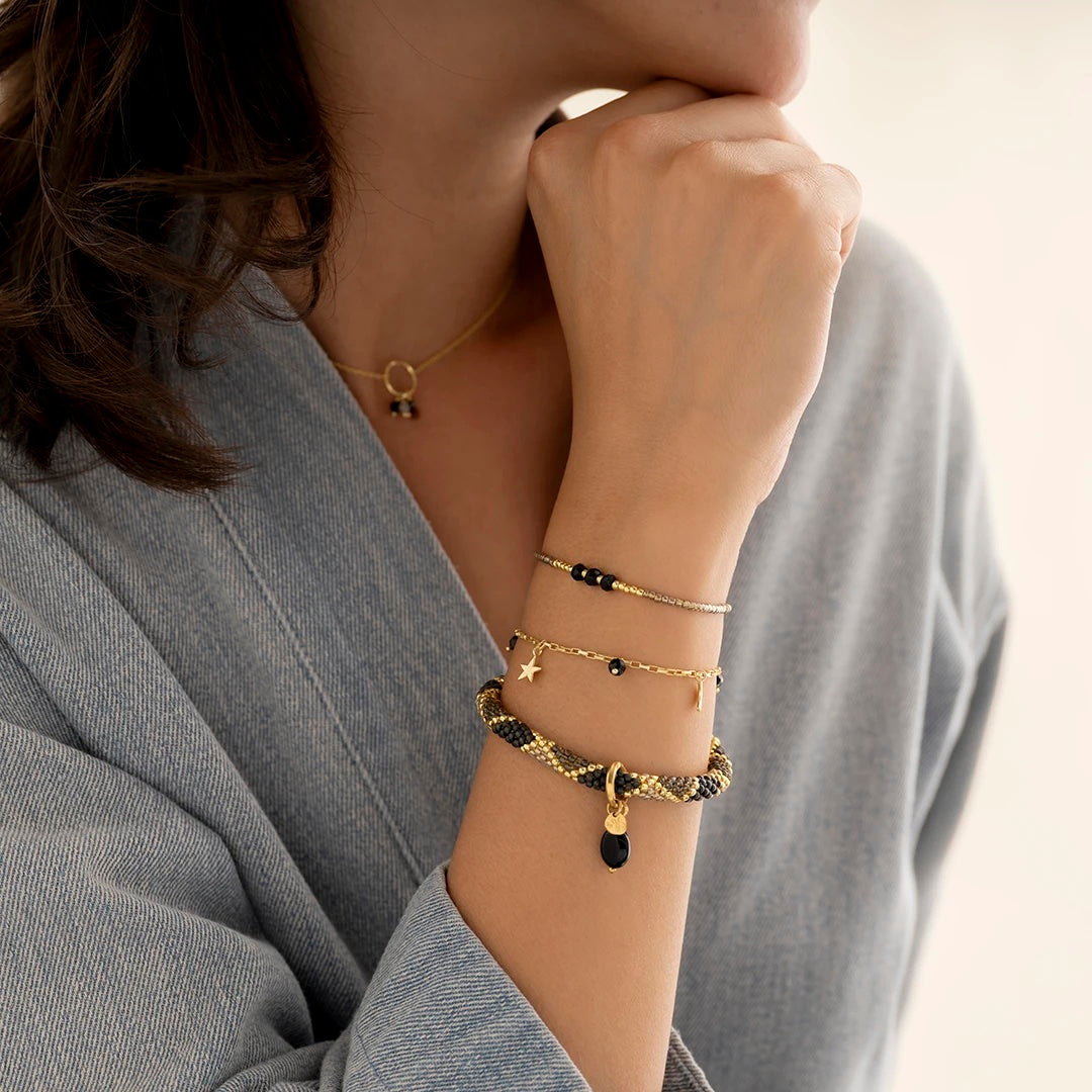 Decent Black Onyx Bracelet GC - LEEF mode en accessoires