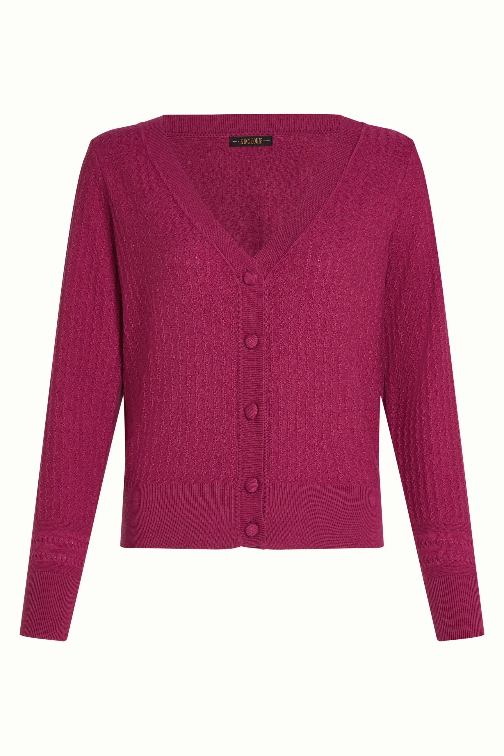 Deep v Cardi Cedar 521 Violet pink - LEEF mode en accessoires
