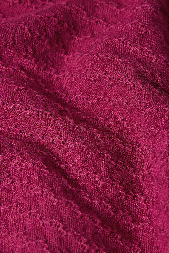 Deep v Cardi Cedar 521 Violet pink - LEEF mode en accessoires