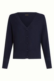 Deep v Cardi Cedar Blue - LEEF mode en accessoires