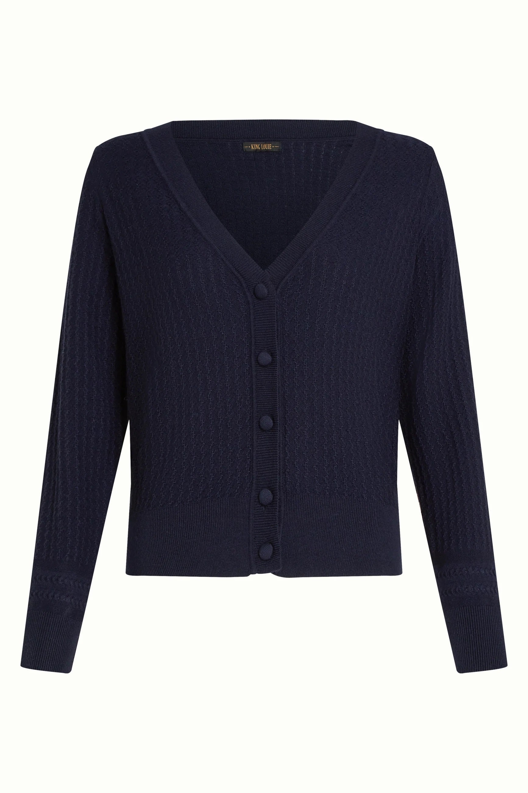 Deep v Cardi Cedar Blue - LEEF mode en accessoires