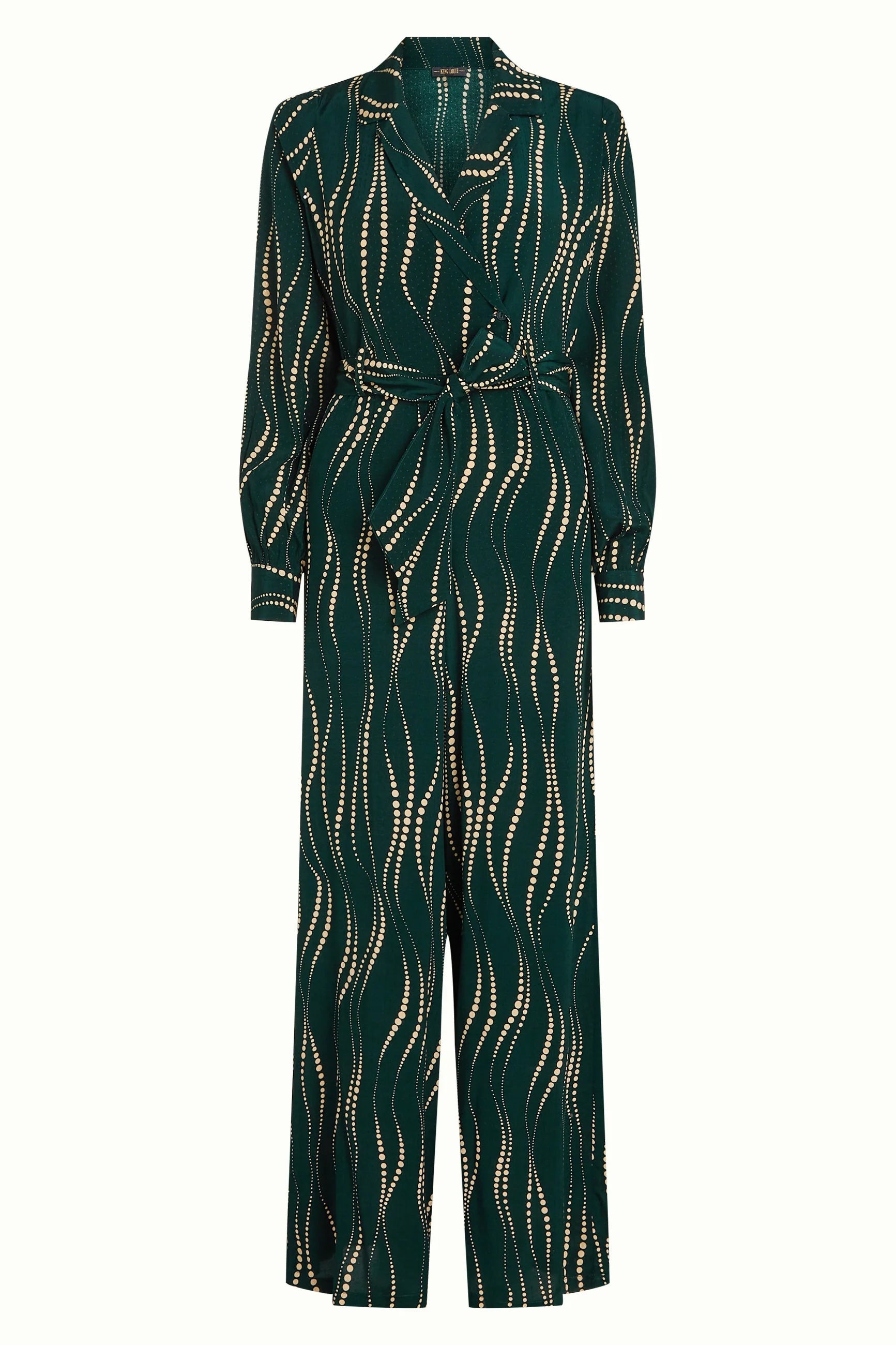 Doris Jumpsuit Twirl 200 Pine Green - LEEF mode en accessoires