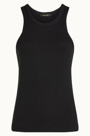 Elvira Camisole Uni Rib 001 Black - LEEF mode en accessoires