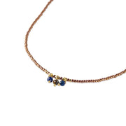 Empathy Tiger Eye Lapis Lazuli Necklace Gold Colored Tiger eye - LEEF mode en accessoires