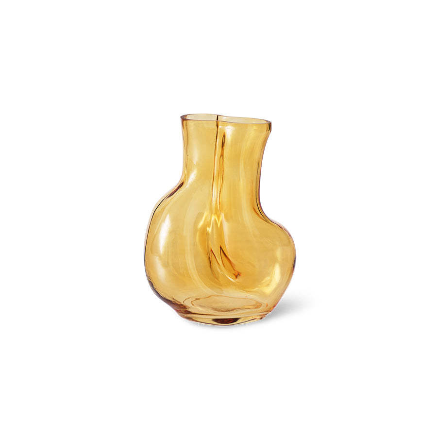 Gleam Glass Vase Amber - LEEF mode en accessoires