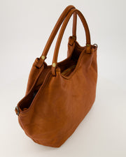 Julienne Gewassen Leer Cognac - LEEF mode en accessoires