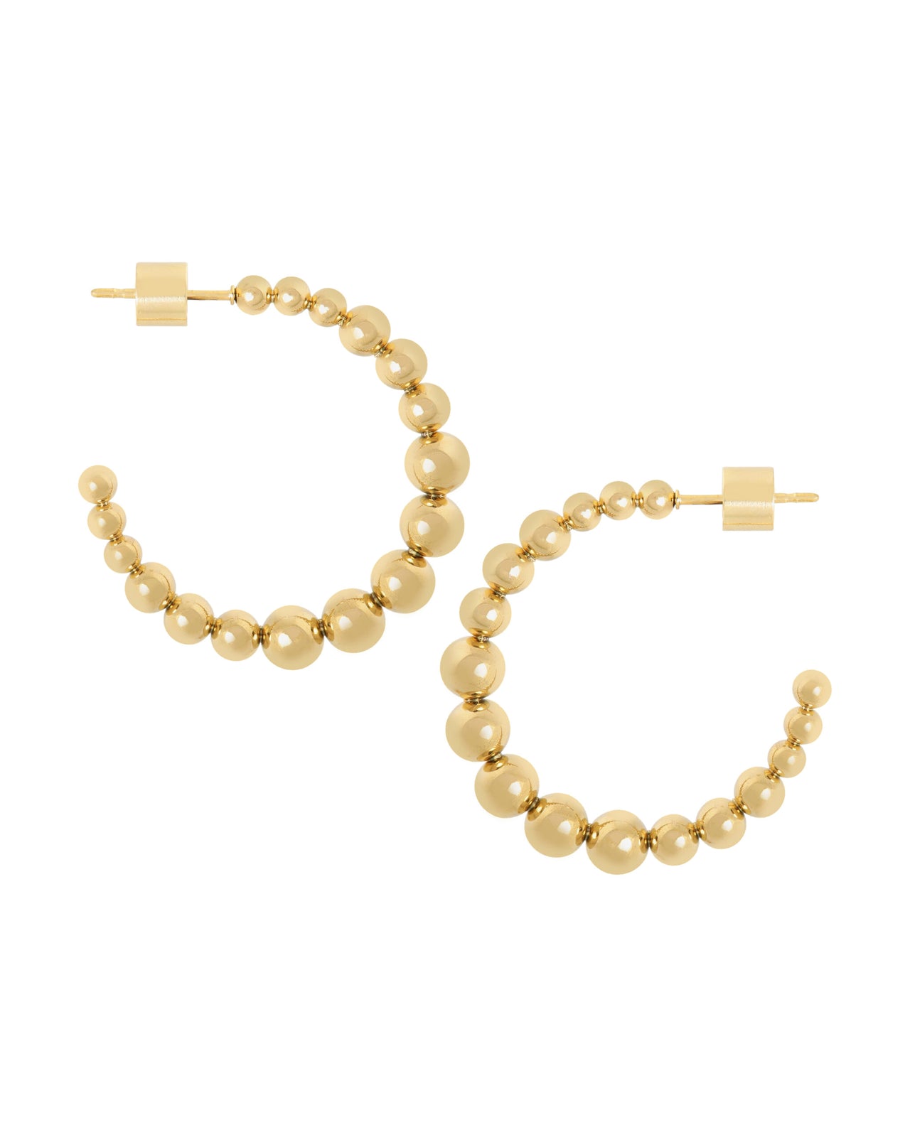 OORINGEN MET BALLETJES (3.2CM) goud - LEEF mode en accessoires