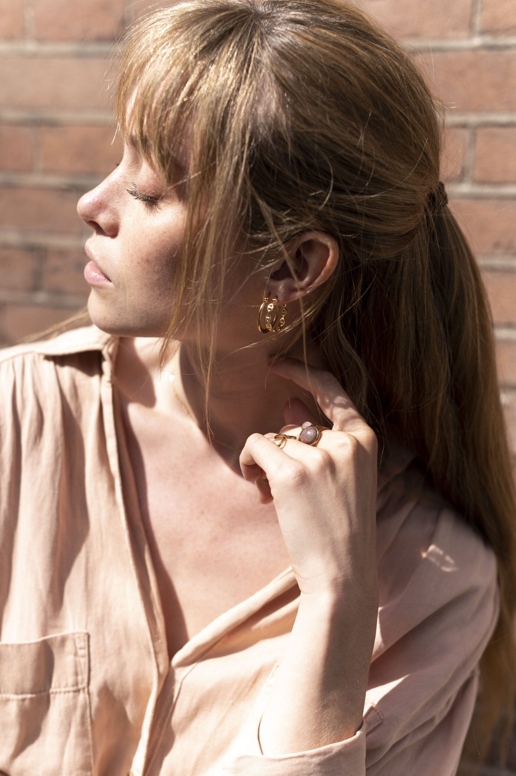 OPENGEWERKTE OORRINGEN (2CM) goud - LEEF mode en accessoires