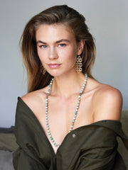 ORGANISCHE LANGE OORBELLEN (7CM) goud - LEEF mode en accessoires