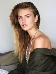 ORGANISCHE LANGE OORBELLEN (7CM) goud - LEEF mode en accessoires