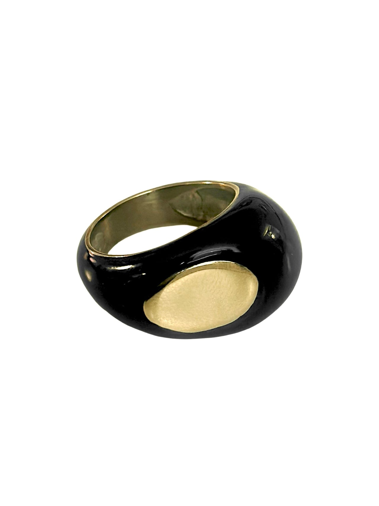 ORGANISCHE RING ZWART/GOUD Zwart/Goud - LEEF mode en accessoires