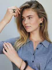 ORGANISCHE RING ZWART/GOUD Zwart/Goud - LEEF mode en accessoires