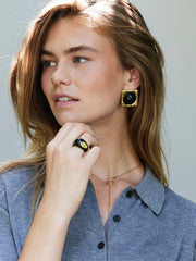 ORGANISCHE RING ZWART/GOUD Zwart/Goud - LEEF mode en accessoires