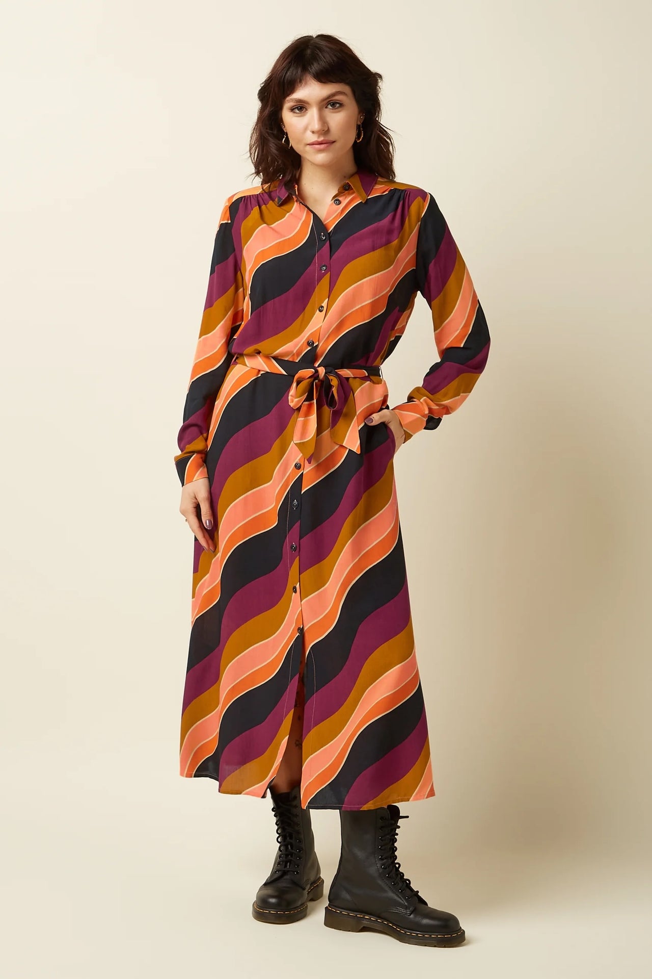 Olivia Dress Razzle  605 Beaujolais Red - LEEF mode en accessoires