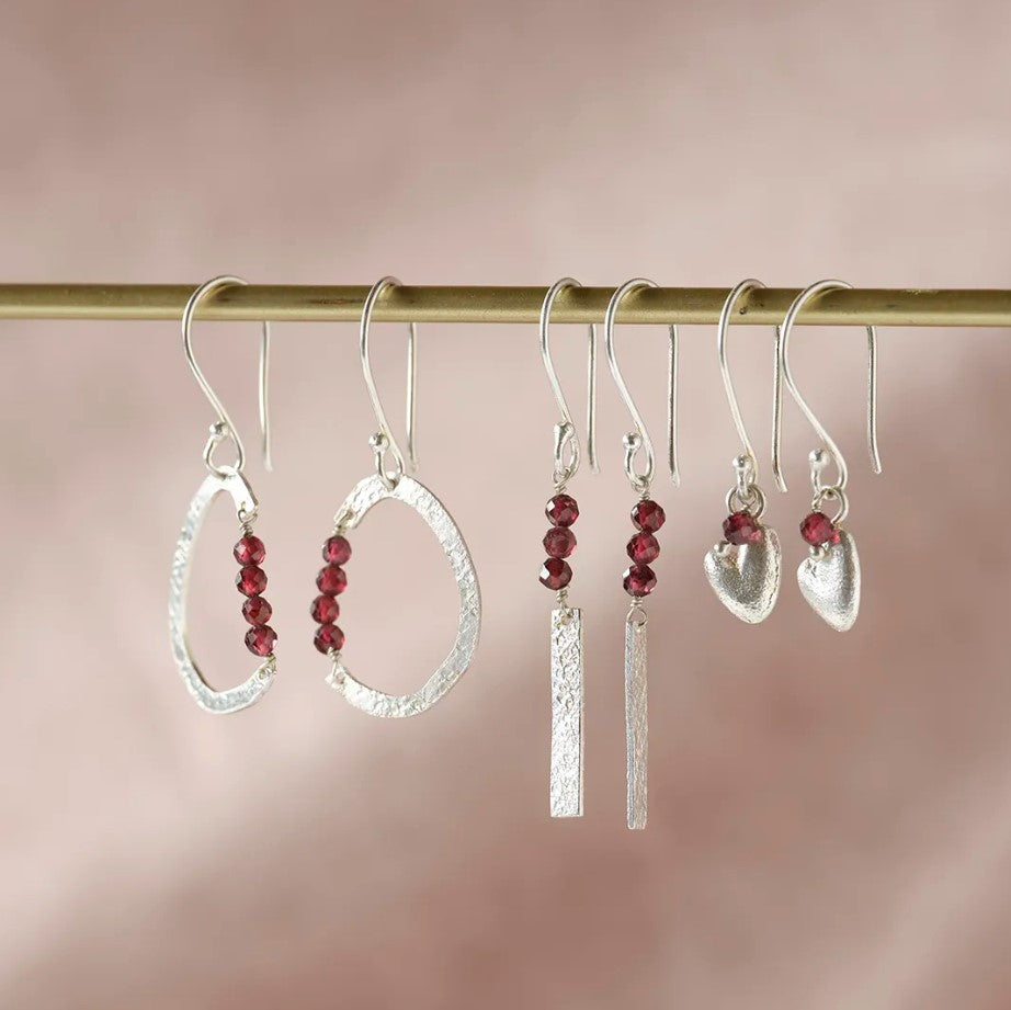 Optimism Garnet Earrings SP Garnet - LEEF mode en accessoires