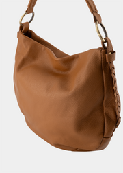 Petra Classic Grain Schoudertas D108 Cognac - LEEF mode en accessoires