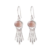 Praising Earrings Peach Moonstone GP Moonstone - LEEF mode en accessoires