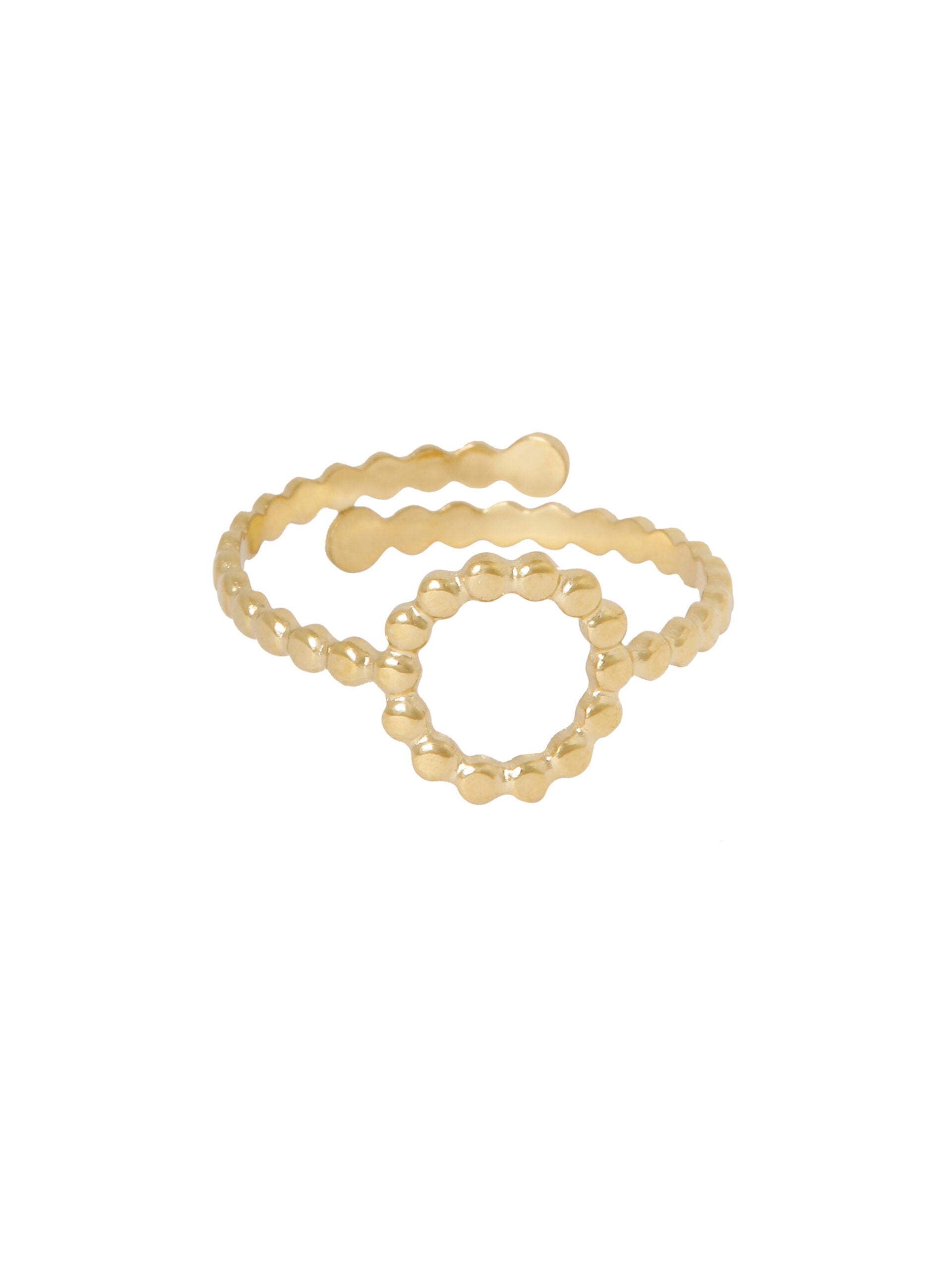 RING SMALL BALLS ROND goud - LEEF mode en accessoires