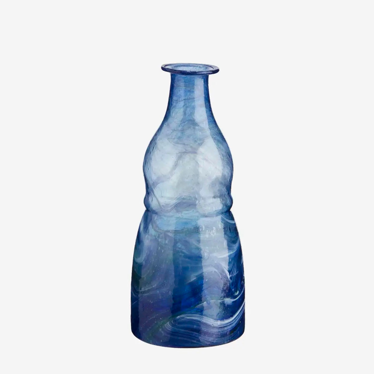 Recycled Glass Vase Opal Blue - LEEF mode en accessoires