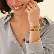 Reflection Lapis Lazuli Bracelet Gold Colored Lapis Lazuli - LEEF mode en accessoires