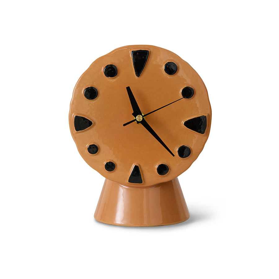 Retro Ceramic Clock Peach - LEEF mode en accessoires