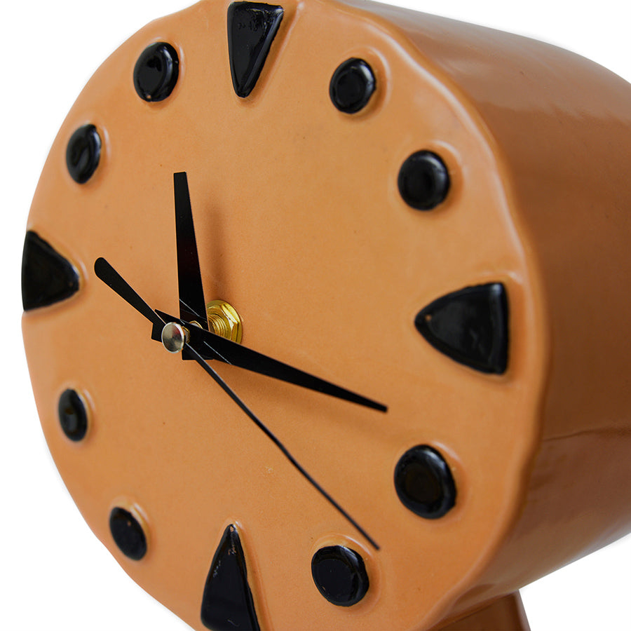 Retro Ceramic Clock Peach - LEEF mode en accessoires