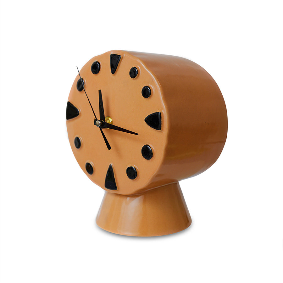 Retro Ceramic Clock Peach - LEEF mode en accessoires