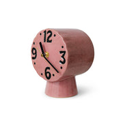 Retro Ceramic Clock Pink - LEEF mode en accessoires
