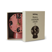 Retro Ceramic Clock Pink - LEEF mode en accessoires