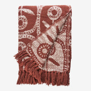 Reversible Recycled Cotton Throw 125x175cm Rust, Off White - LEEF mode en accessoires