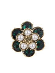 Ring Bloem Groen - LEEF mode en accessoires