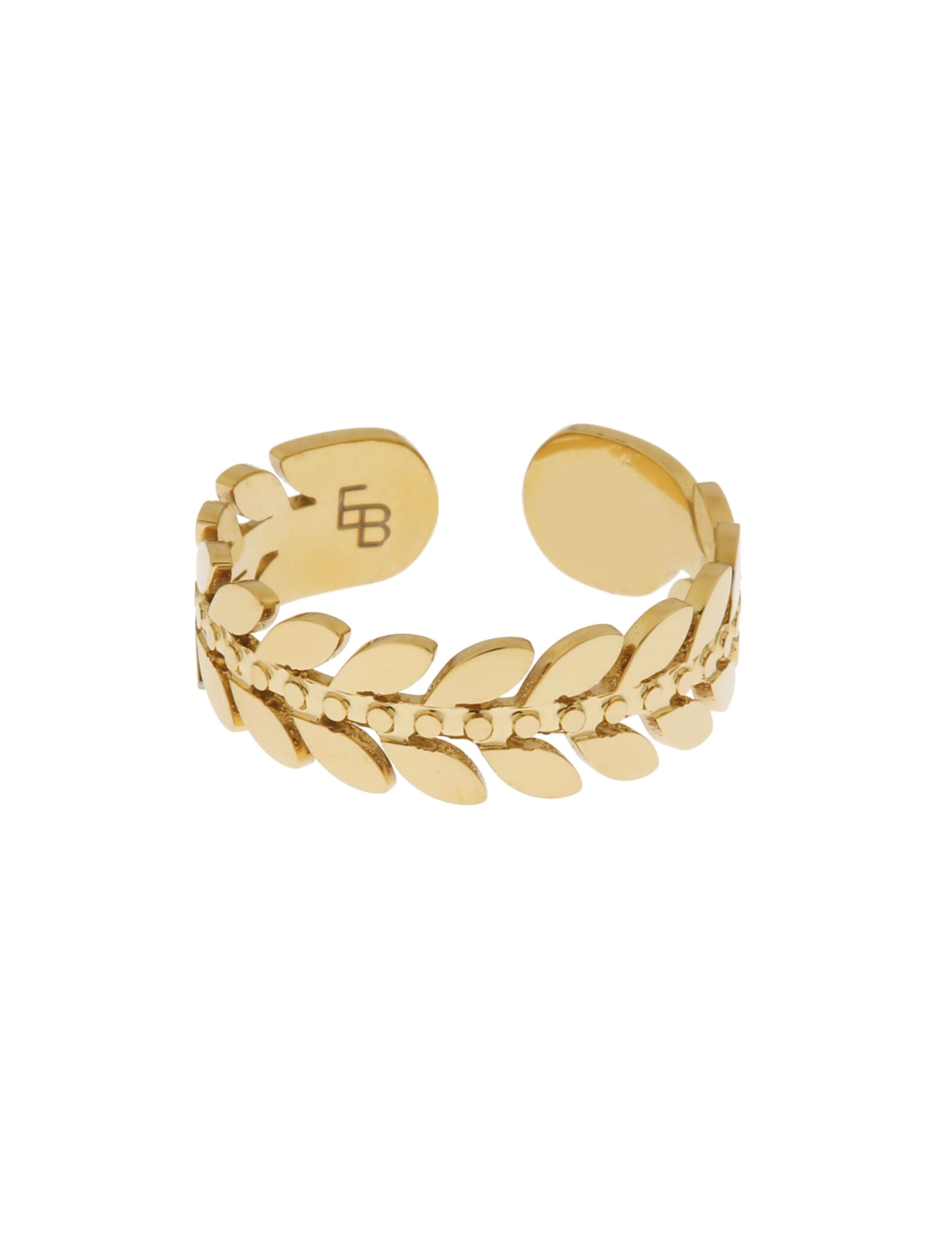 Ring met blaadjes (II) goud - LEEF mode en accessoires