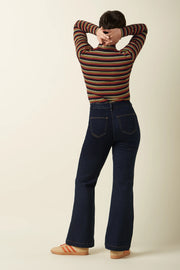 Rollnec Top Frostine Stripe 945 Spicy Orange - LEEF mode en accessoires