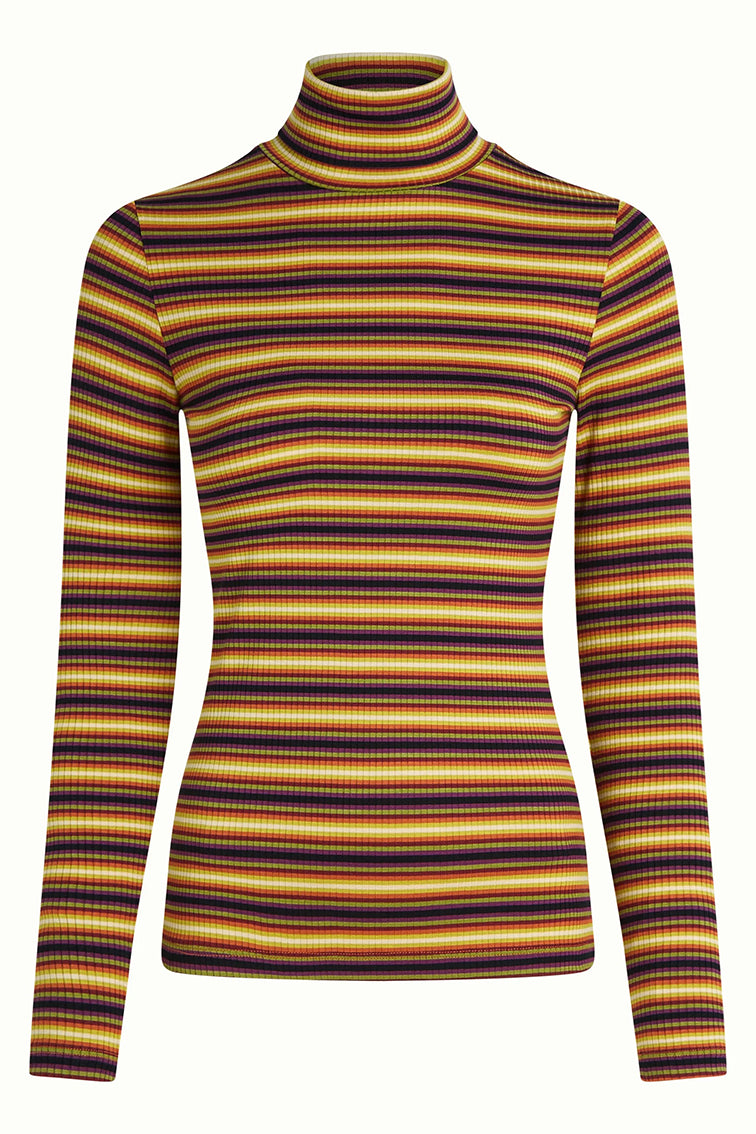 Rollneck Top Eira Stripe 999 Multi Color - LEEF mode en accessoires