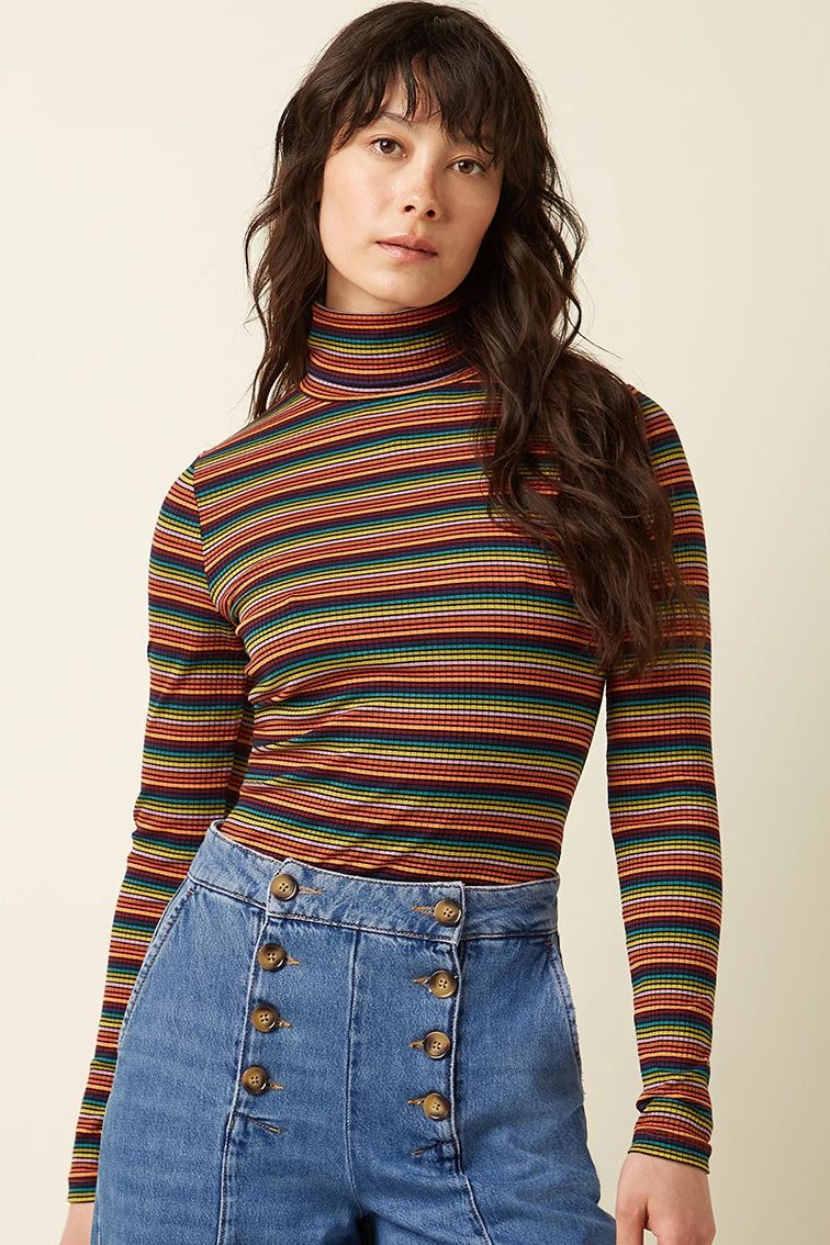 Rollneck Top Lumi Stripe 999 Multi Color - LEEF mode en accessoires