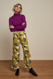 Rollneck Top Uni Rib 517 Caspia Purple - LEEF mode en accessoires