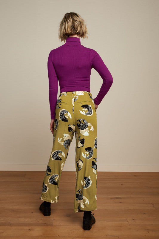 Rollneck Top Uni Rib 517 Caspia Purple - LEEF mode en accessoires