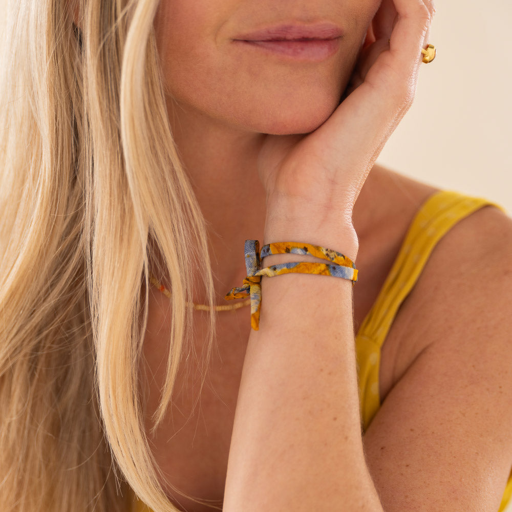 Sari Wrap Bracelet Citrine Citrine - LEEF mode en accessoires