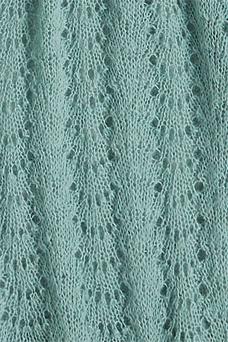 Scarf Ajour Carre 357 Silver Green - LEEF mode en accessoires