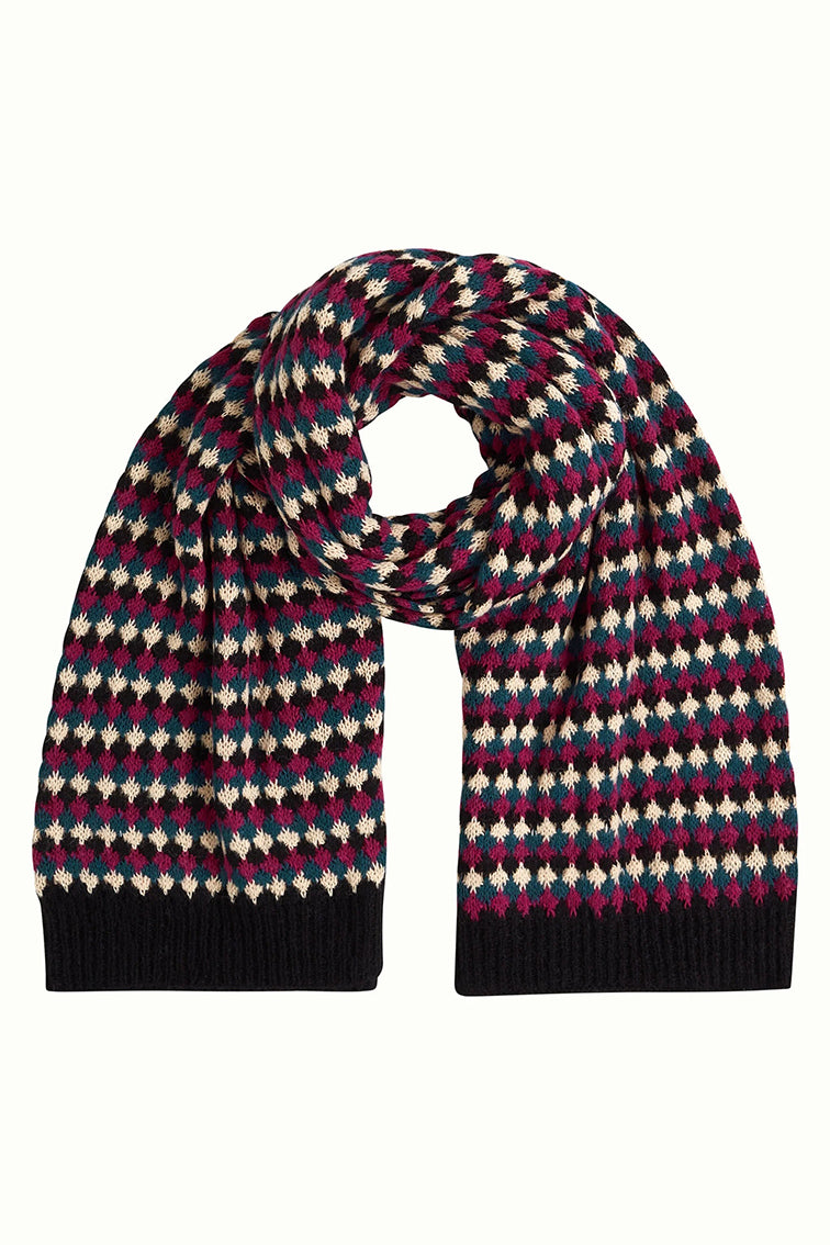 Scarf Flora  001 Black - LEEF mode en accessoires