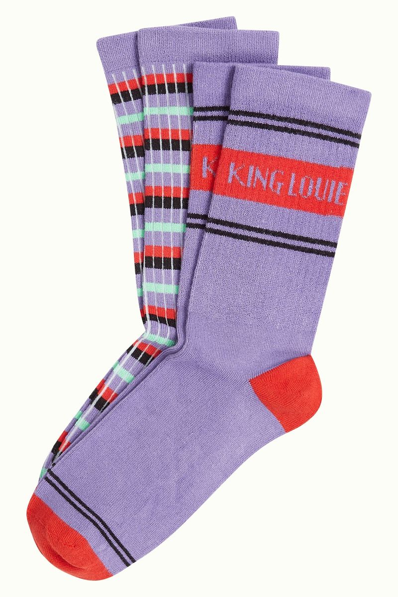Socks Logo 514 Sheer Lilac - LEEF mode en accessoires