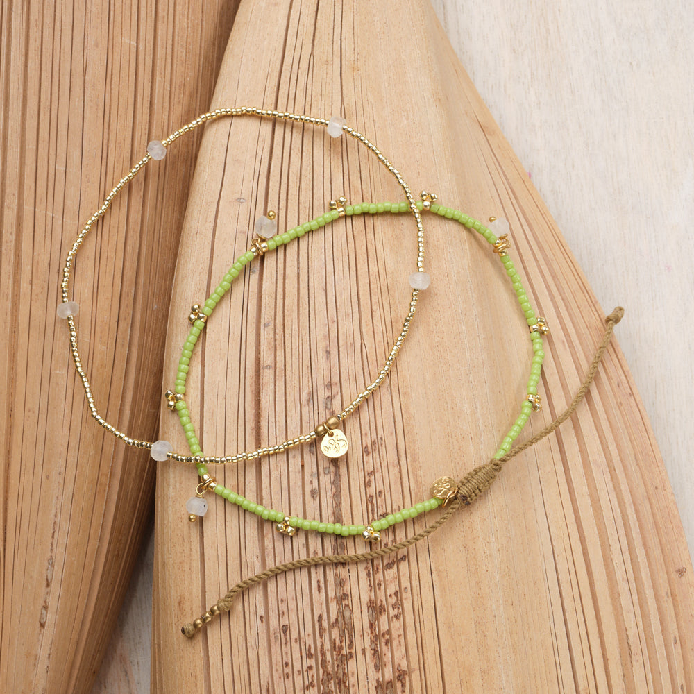 Spice Moonstone Anklet GC Moonstone - LEEF mode en accessoires