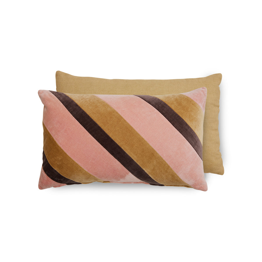 Striped Velvet Cushion Sunkissed (50x35cm) Sunkissed