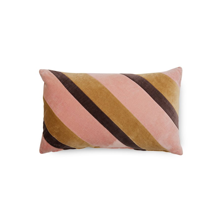 Striped Velvet Cushion Sunkissed (50x35cm) Sunkissed